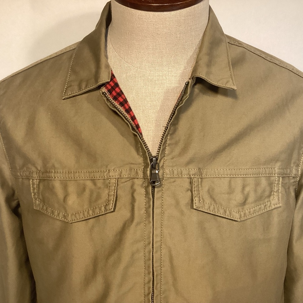 Men’s Levi Khaki Lightweight Full Zip Workwear Jacket mens size small - Picture 3 of 16